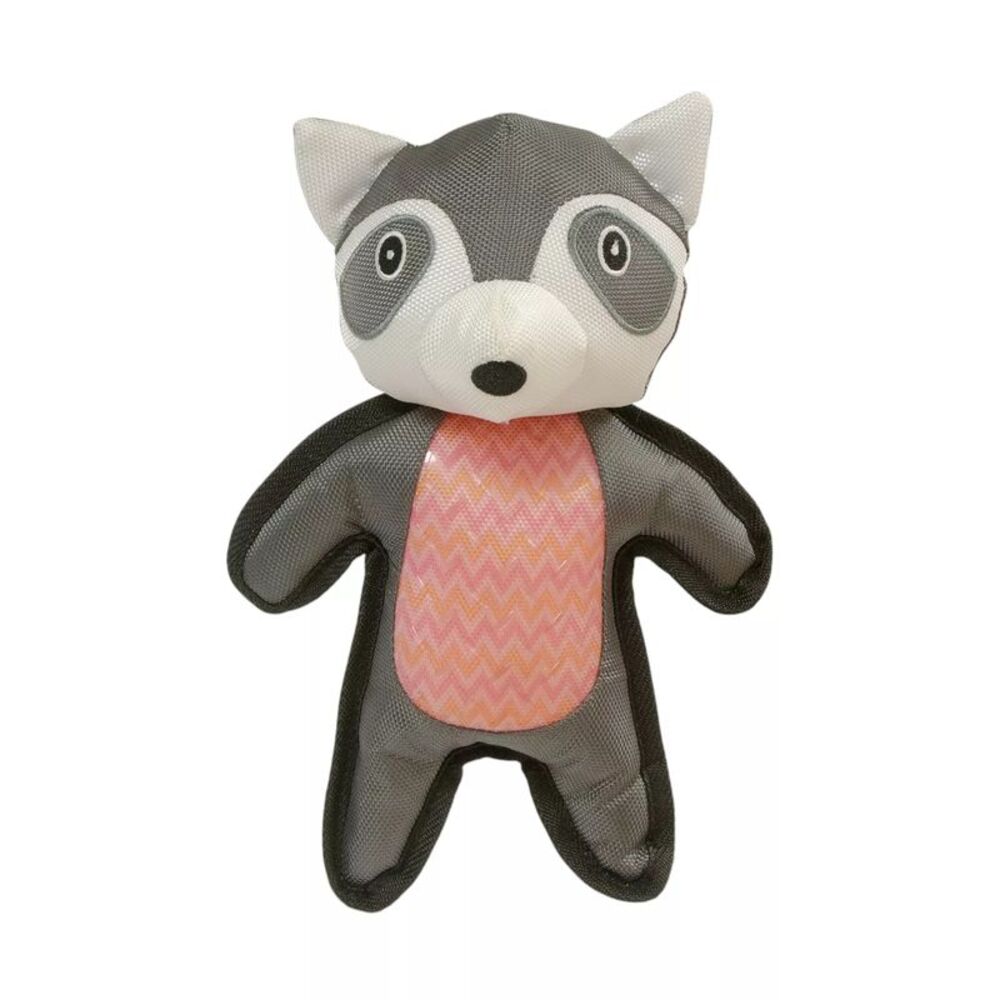 Animal Planet Plush Critter Dog Toy with Squeaker, Pink/Grey